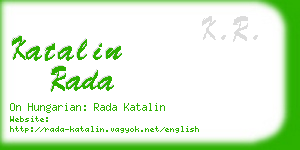 katalin rada business card